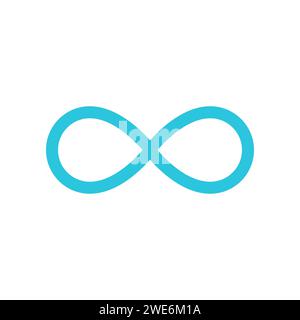 Icône illimitée, infinie, éternité. À partir du jeu d'icônes bleues. Illustration de Vecteur