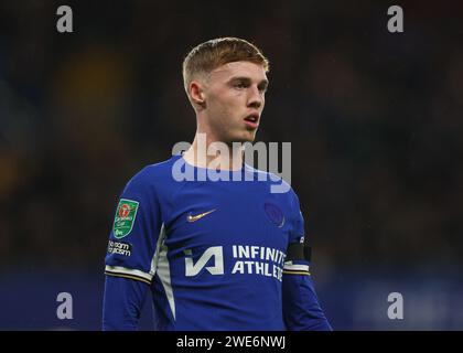 Stamford Bridge, Chelsea, Londres, Royaume-Uni. 23 janvier 2024. Carabao Cup football, demi-finale, deuxième étape, Chelsea contre Middlesbrough ; Cole Palmer de Chelsea crédit : action plus Sports/Alamy Live News Banque D'Images