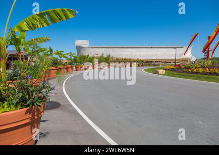 Réplique grandeur nature de Noé's Ark at the Ark Encounter, attraction à thème historique près de Williamstown, Kentucky Banque D'Images