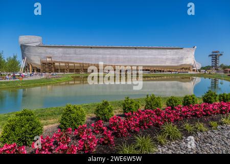 Réplique grandeur nature de Noé's Ark at the Ark Encounter, attraction à thème historique près de Williamstown, Kentucky Banque D'Images