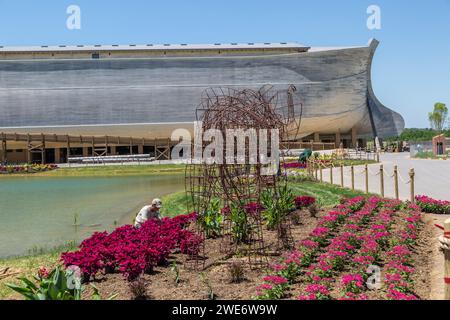 Réplique grandeur nature de Noé's Ark at the Ark Encounter, attraction à thème historique près de Williamstown, Kentucky Banque D'Images