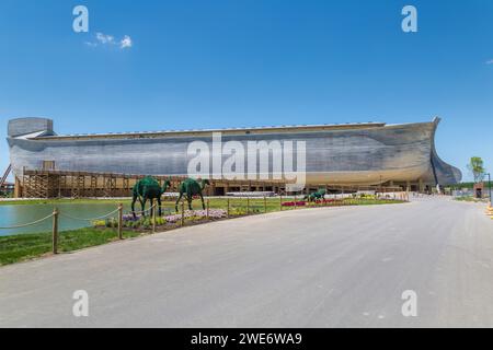 Réplique grandeur nature de Noé's Ark at the Ark Encounter, attraction à thème historique près de Williamstown, Kentucky Banque D'Images