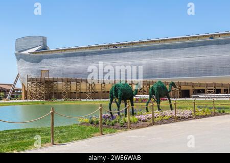 Réplique grandeur nature de Noé's Ark at the Ark Encounter, attraction à thème historique près de Williamstown, Kentucky Banque D'Images