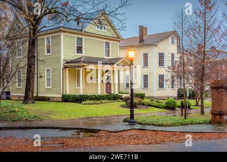 Maisons à Raleigh, Caroline du Nord, États-Unis. Banque D'Images