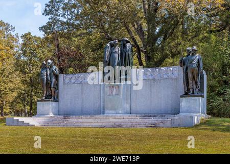 Mémorial confédéré érigé par les filles de la Confédération à Shiloh Military Park dans le Tennessee Banque D'Images