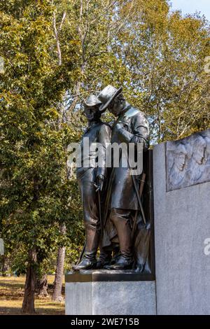 Mémorial confédéré érigé par les filles de la Confédération à Shiloh Military Park dans le Tennessee Banque D'Images