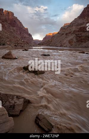 Big Drop #3 (alias Satan Gut) sur le fleuve Colorado, Cataract Canyon, Utah. Banque D'Images