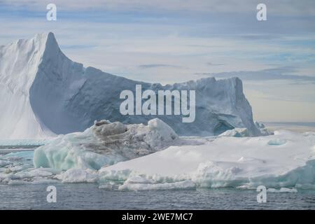 Icebergs entre l'île James Ross et l'île Snow Hill Banque D'Images