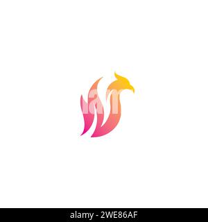 Logo Fire Phoenix. Logo Eagle Illustration de Vecteur