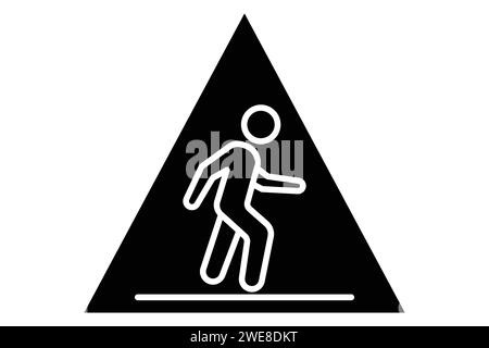 Icône passage pour piétons. icône liée aux chemins piétonniers, navigation publique. style d'icône solide. illustration de l'élément Illustration de Vecteur