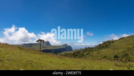 Un paysage de l'Esteniado Canyon à Urubici, Santa Catarina, Brésil. Banque D'Images