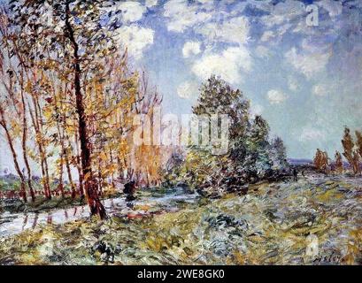 Alfred Sisley (1839-1899) - bords de rivière Banque D'Images