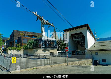 Seilbahn, Seegrubenbahn, Talstation Banque D'Images