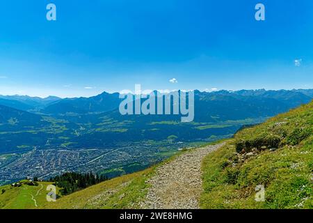 Panoramablick, Innsbruck, Fluß, Auberge Banque D'Images