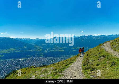 Panoramablick, Innsbruck, Fluß, Auberge Banque D'Images