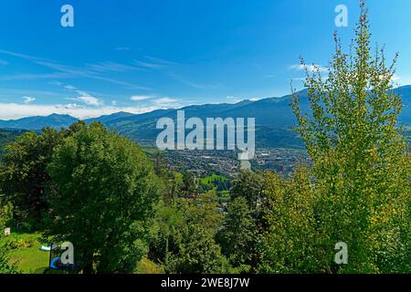 Panoramablick, Innsbruck, Fluß, Auberge Banque D'Images