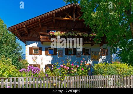 Haus, typisch, Ehrhartler Hof, Garten Banque D'Images