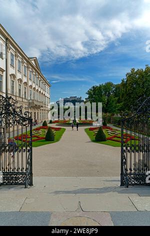 Schloss Mirabell, Mirabellgarten, Pegassusbrunnen Banque D'Images