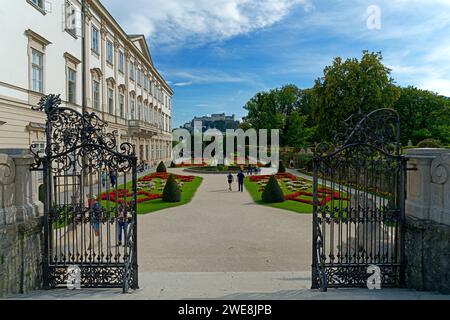 Schloss Mirabell, Mirabellgarten, Pegassusbrunnen Banque D'Images