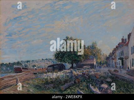 Alfred Sisley (1839-1899) - Saint-Mammès, le matin Banque D'Images