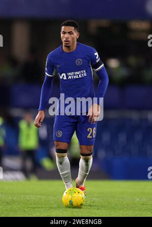 Londres, Royaume-Uni. 23 janvier 2024. Levi Colwill de Chelsea pendant le match de la Carabao Cup à Stamford Bridge, Londres. Le crédit photo devrait se lire : David Klein/Sportimage crédit : Sportimage Ltd/Alamy Live News Banque D'Images