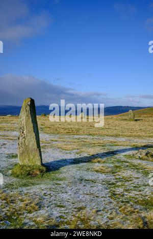 Mitchell's Fold Stone Circle dans le Shropshire, Royaume-Uni Banque D'Images