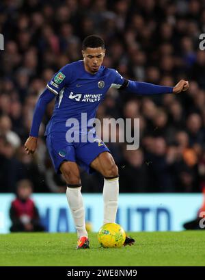 Londres, Royaume-Uni. 23 janvier 2024. Levi Colwill de Chelsea pendant le match de la Carabao Cup à Stamford Bridge, Londres. Le crédit photo devrait se lire : David Klein/Sportimage crédit : Sportimage Ltd/Alamy Live News Banque D'Images