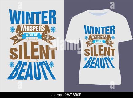 Vêtements d'hiver motivation typoghaphy tendance T-shirt Design Illustration de Vecteur