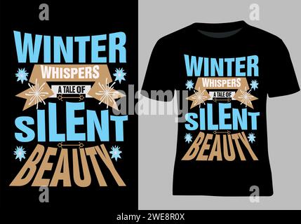 Vêtements d'hiver motivation typoghaphy tendance T-shirt Design Illustration de Vecteur