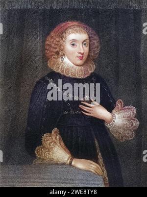 Mary Herbert Gräfin von Pembroke, geborene Mary Sidney, 1561-1621. Englische Kunstmäzenin und Übersetzerin. AUS dem Buch Lodges British Portraits, erschienen 1823., Historisch, digital restaurierte Reproduktion von einer Vorlage aus dem 19. Jahrhundert, Date d'enregistrement non indiquée Banque D'Images