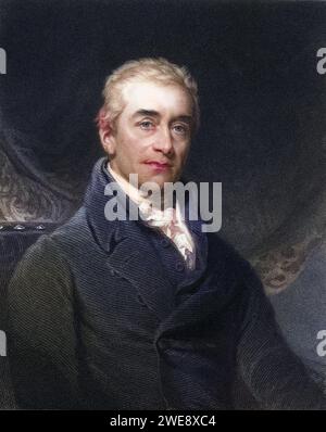 Sir Samuel Romilly 1757-1818. Englischer Rechtsreformer. AUS dem Buch Gallery of Portraits, Londres 1833., Historisch, digital restaurierte Reproduktion von einer Vorlage aus dem 19. Jahrhundert, Date d'enregistrement non indiquée Banque D'Images