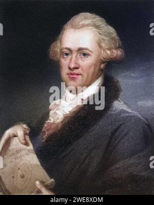 Sir William Herschel (Frederick) 1738-1822. In Deutschland geborener britischer Astronom. AUS dem Buch Galerie de portraits, veröffentlicht 1833., Historisch, digital restaurierte Reproduktion von einer Vorlage aus dem 19. Jahrhundert, Date d'enregistrement non indiquée Banque D'Images