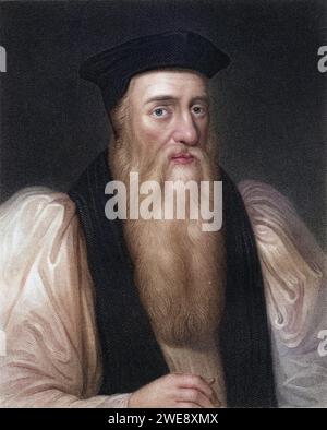 Thomas Cranmer 1489-1556. Erster Protestantischer Erzbischof von Canterbury, 1533-56. AUS dem Buch Lodges British Portraits, veröffentlicht 1823., Historisch, digital restaurierte Reproduktion von einer Vorlage aus dem 19. Jahrhundert, Date d'enregistrement non indiquée Banque D'Images