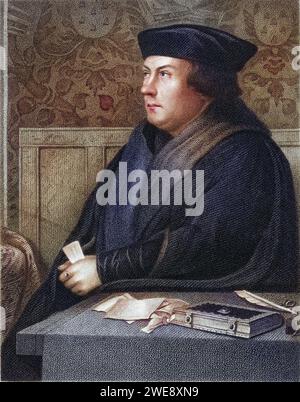 Thomas Cromwell, Graf von Essex, Baron Cromwell von Okenham, ca. 1485-1540. Englischer Politiker. AUS dem Buch Lodges British Portraits, veröffentlicht 1823., Historisch, digital restaurierte Reproduktion von einer Vorlage aus dem 19. Jahrhundert, Date d'enregistrement non indiquée Banque D'Images