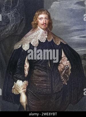 William Cavendish, 1 ans. Duc de Newcastle, 1592-1675. Englischer royalistischer Feldherr. AUS dem Buch Lodges British Portraits, erschienen 1823., Historisch, digital restaurierte Reproduktion von einer Vorlage aus dem 19. Jahrhundert, Date d'enregistrement non indiquée Banque D'Images