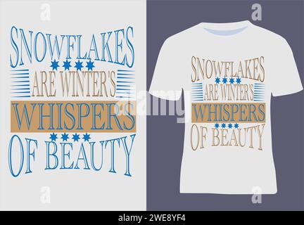 Vêtements d'hiver motivation typoghaphy tendance T-shirt Design Illustration de Vecteur