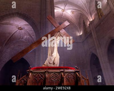 Image de notre Père Jésus de Nazareth de Huesca. Pâques. Fraternité de Huesca Banque D'Images