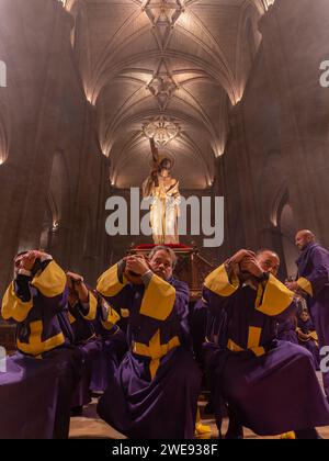 Image de notre Père Jésus de Nazareth de Huesca. Pâques. Fraternité de Huesca Banque D'Images