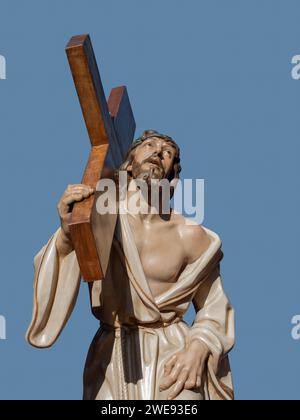 Image de notre Père Jésus de Nazareth de Huesca. Pâques. Fraternité de Huesca Banque D'Images