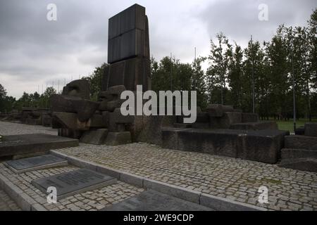 Sculpture commémorative d'Auschwitz à Birkenau Banque D'Images