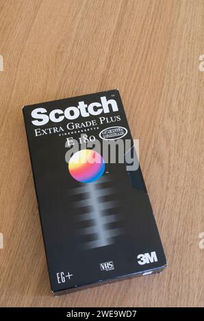 Cassette vidéo Scotch E180 3M VHS Banque D'Images