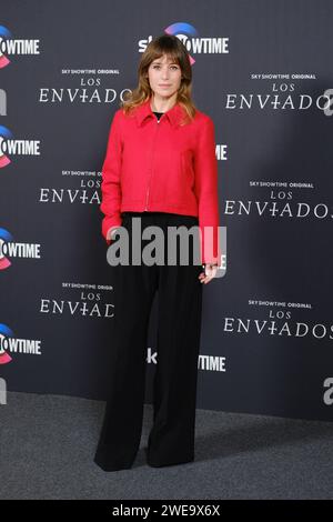 Madrid, Espagne. 24 janvier 2024. Marta Etura a assisté au photocall de Madrid pour 'Los Enviadoss' à l'hôtel URSO le 24 janvier 2024 à Madrid, Espagne. (Photo Oscar Gonzalez/Sipa USA) (photo Oscar Gonzalez/Sipa USA) crédit : SIPA USA/Alamy Live News Banque D'Images