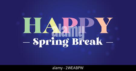 Conception d'illustration de texte Happy Spring Breake Illustration de Vecteur