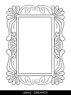 Vintage miroir ou cadre photo dans le style antique. Illustration de Vecteur