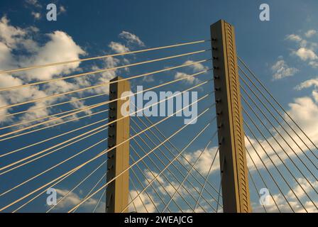 Pont suspendu de la 21e rue, Tacoma, Washington Banque D'Images