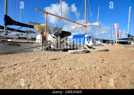 Points d'amarrage pour bateaux Banque D'Images