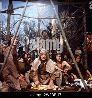 Polly oder Die bataille am Bluewater Creek, Fernsehfilm nach dem Stück von John gay, Deutschland 1975, Regie : Jürgen Flimm, Darsteller : Romuald Pekny und Komparsen Banque D'Images