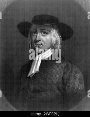 George Fox (1624 – 1691) Quaker, dissident anglais, fondateur de la Religious Society of Friends, connue sous le nom de Quakers. Banque D'Images