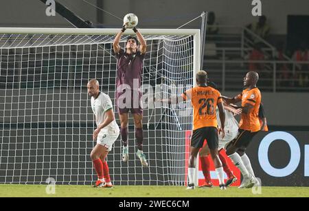 Janvier 24 2024 : Yassine Bounou (Maroc) // lors d'un match de la coupe d'Afrique des Nations Groupe F, Zambie vs Maroc, au Stade Laurent Pokou, San Pedro, Côte d'Ivoire. Kim Price/CSM (image de crédit : © Kim Price/Cal Sport Media) Banque D'Images