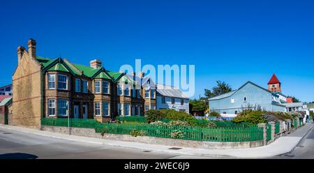 The Jubilee Villas à Stanley, îles Falkland, Royaume-Uni. Banque D'Images